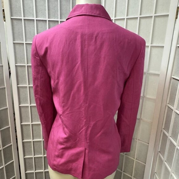 Nine,women',linen jacket,pink,size 12,long sleeves,buttons,pockets,collar.! - Picture 3 of 10